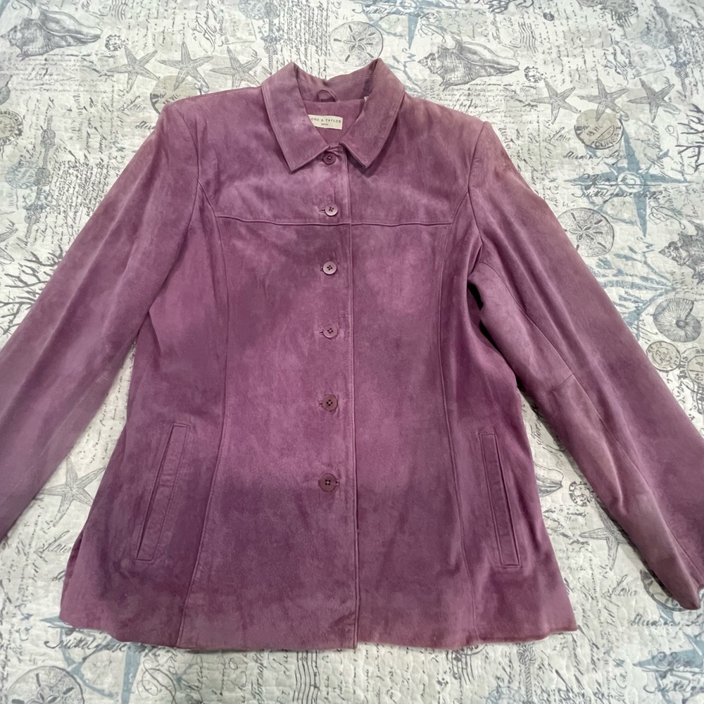 Lord & Taylor Lavender Suede Blazer
